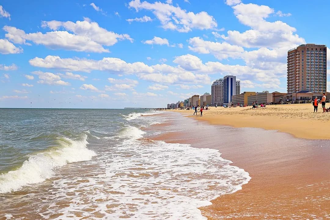 Virginia Beach cityscape and surrounding landscape
